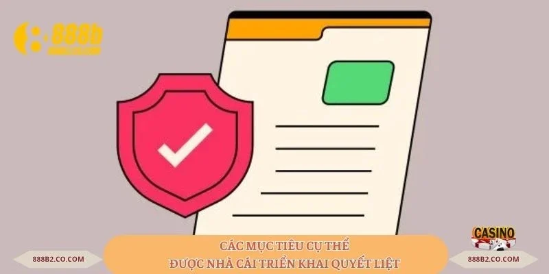Các mục tiêu cụ thể được nhà cái triển khai quyết liệt